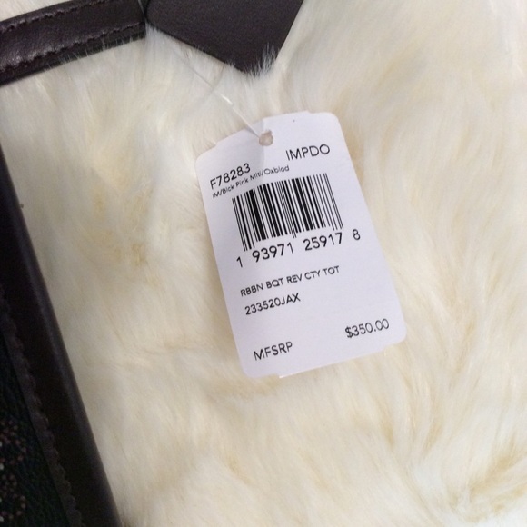 New COACH Reversible Tote BAG Floral Mahogany - Picture 6 of 11